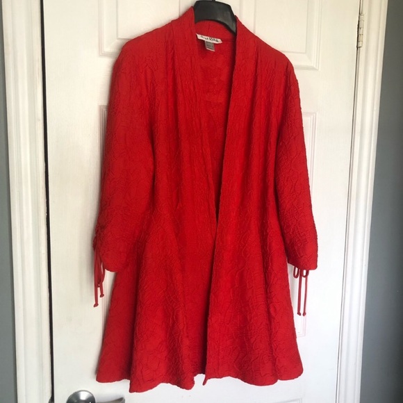 Beautiful Bright Red Joseph Ribkoff Jacket Cardigan - Picture 3 of 10